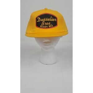 Dusselier Bros. Ready Mix Trucker Hat.‎ Vintage 90's Yellow Missouri Snapback